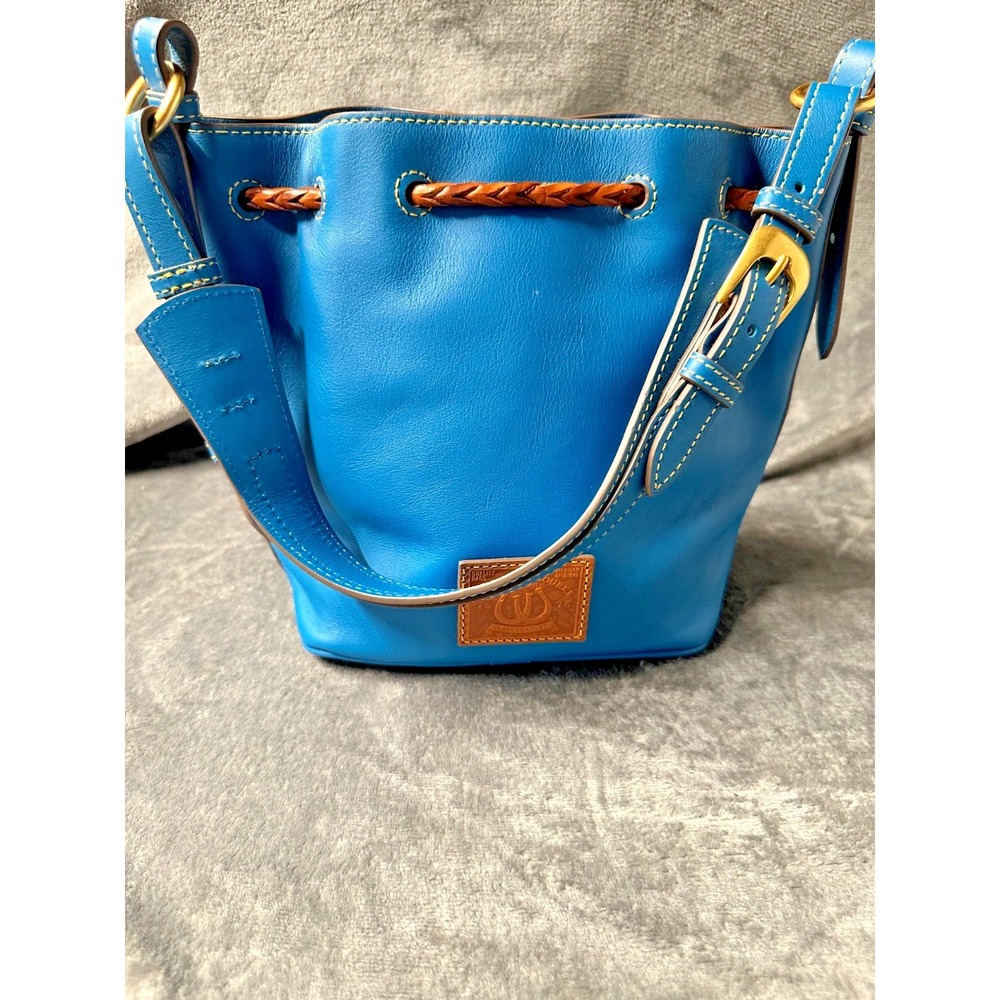 Dooney & Bourke Red Western Horseshoe Leather Drawstring Bag Bucket Cowgirl - Picture 12 of 13